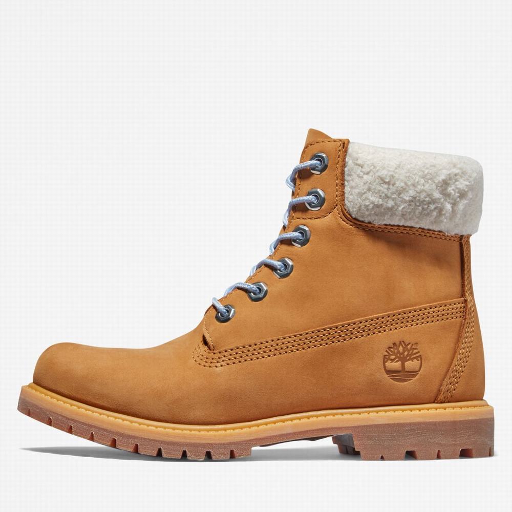 Timberland Premium 6-Inch Waterproof Bot Kadın Kahverengi Mavi | TR-4265P