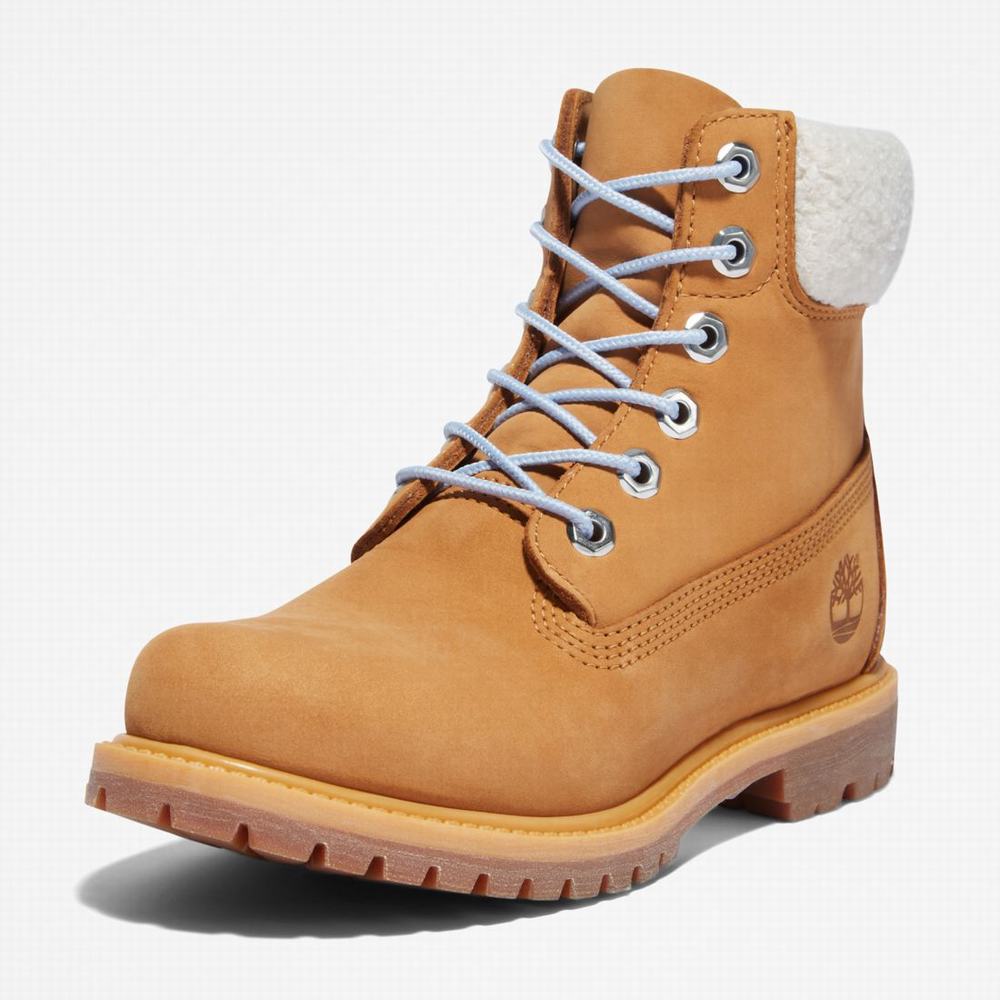 Timberland Premium 6-Inch Waterproof Bot Kadın Kahverengi Mavi | TR-4265P