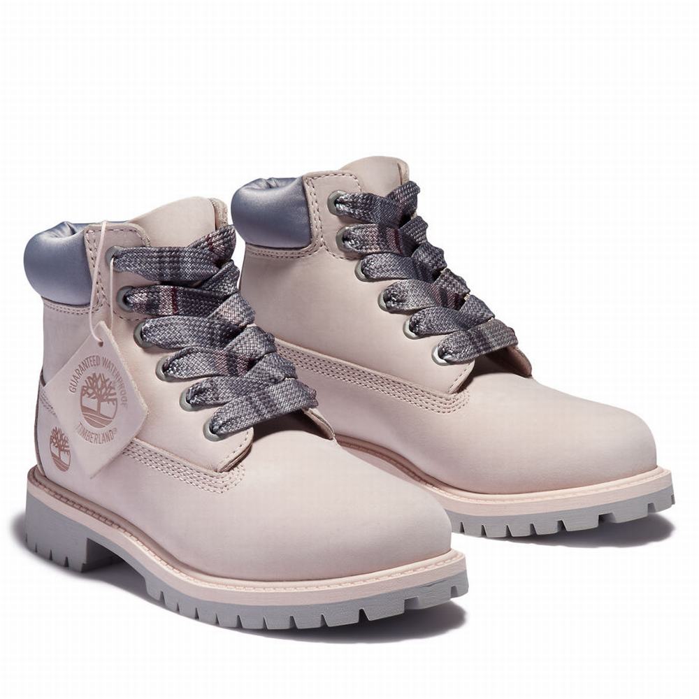 Timberland Premium 6 Inch Waterproof Bot Çocuk Açık Pembe | TR-4853D