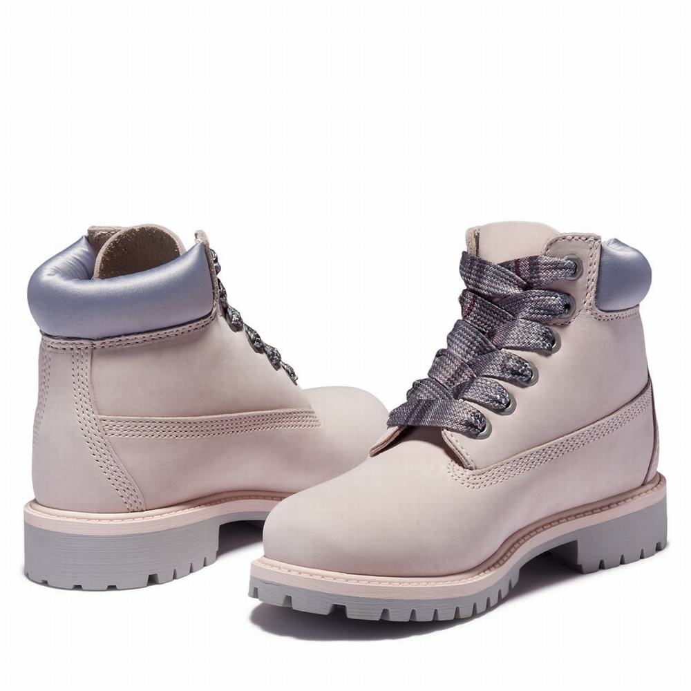 Timberland Premium 6 Inch Waterproof Bot Çocuk Açık Pembe | TR-4853D