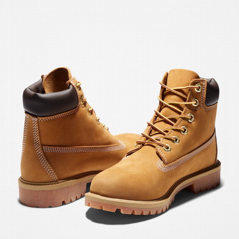 Timberland Premium 6-Inch Waterproof Bot Çocuk Kahverengi Sarı | TR-4893A