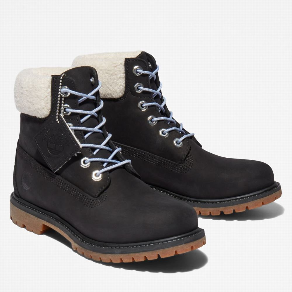 Timberland Premium 6-Inch Waterproof Bot Kadın Siyah Gri | TR-6309F