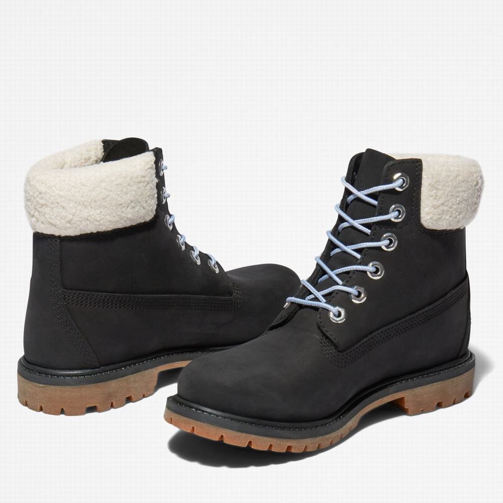 Timberland Premium 6-Inch Waterproof Bot Kadın Siyah Gri | TR-6309F