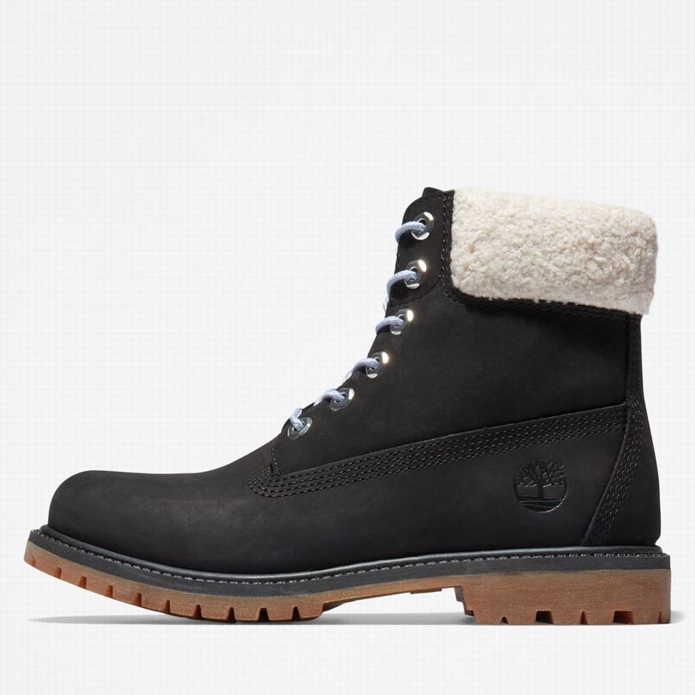 Timberland Premium 6-Inch Waterproof Bot Kadın Siyah Gri | TR-6309F
