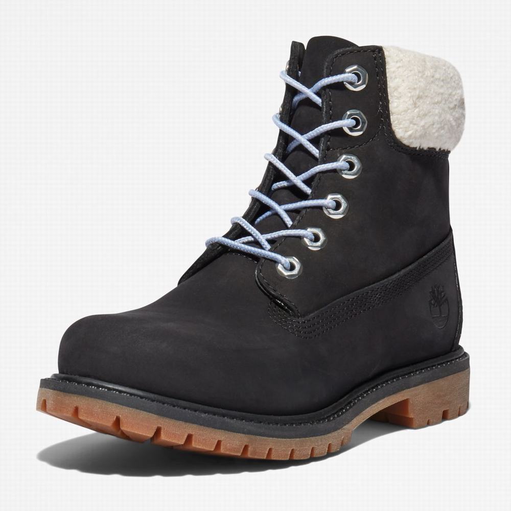 Timberland Premium 6-Inch Waterproof Bot Kadın Siyah Gri | TR-6309F
