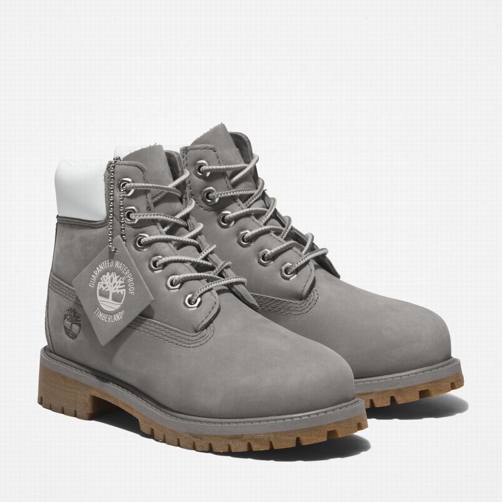 Timberland Premium 6-Inch Waterproof Bot Çocuk Gri | TR-7029F