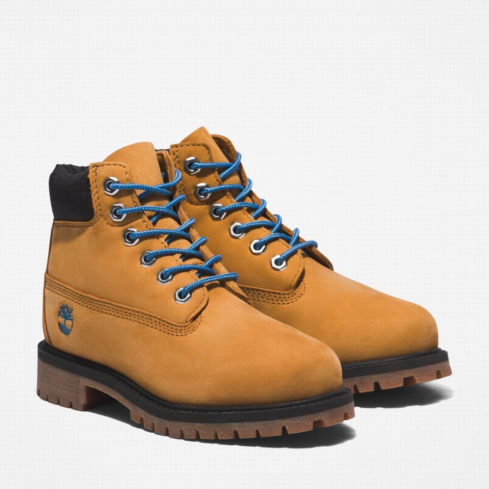 Timberland Premium 6-Inch Waterproof Bot Çocuk Kahverengi Mavi | TR-7819G