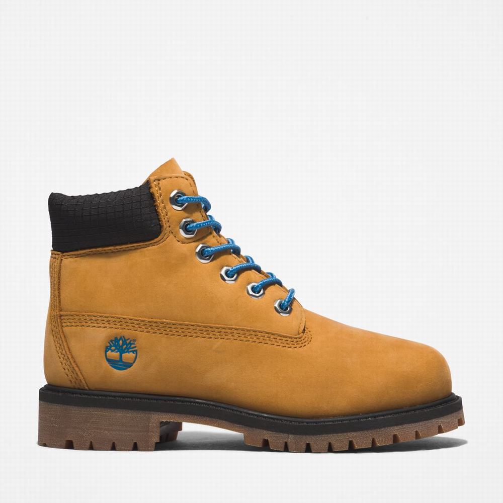 Timberland Premium 6-Inch Waterproof Bot Çocuk Kahverengi Mavi | TR-7819G