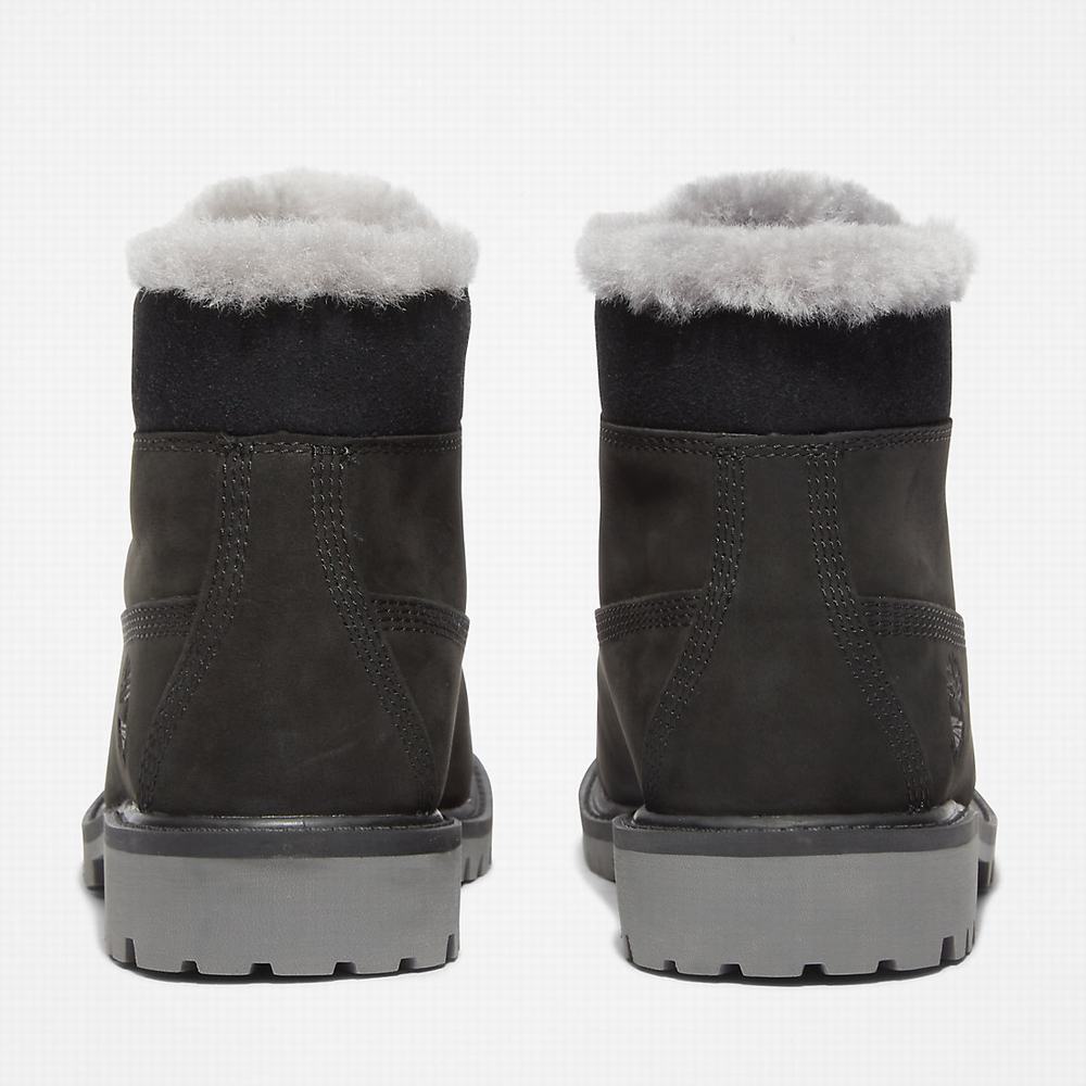 Timberland Premium 6 Inch Winter Bot Çocuk Siyah | TR-7694A