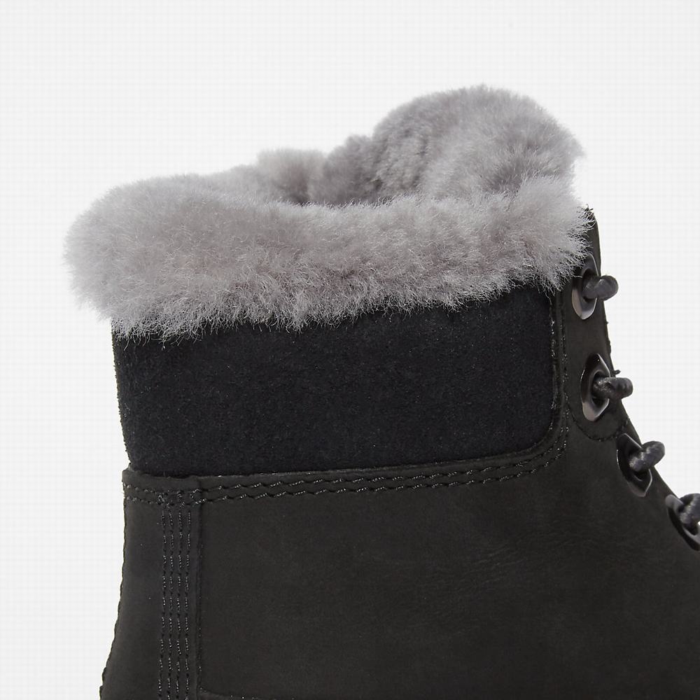 Timberland Premium 6 Inch Winter Bot Çocuk Siyah | TR-7694A