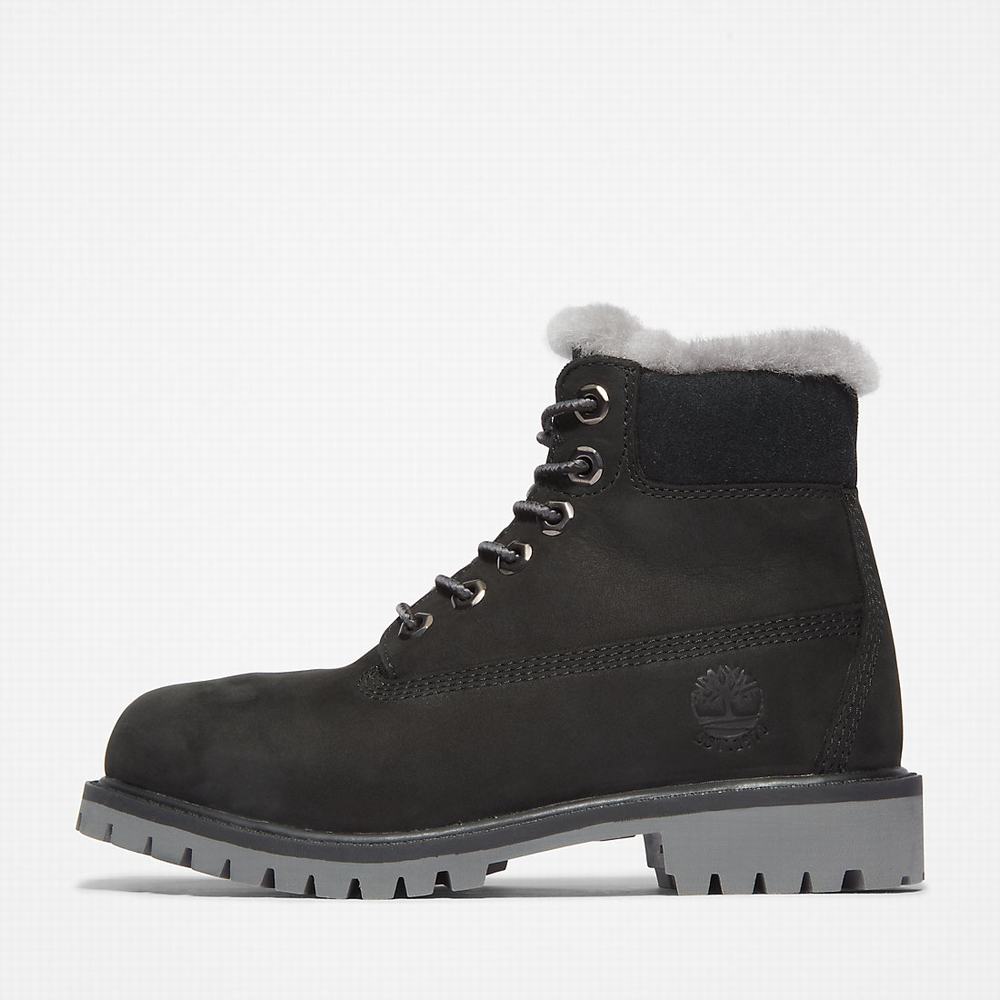 Timberland Premium 6 Inch Winter Bot Çocuk Siyah | TR-7694A