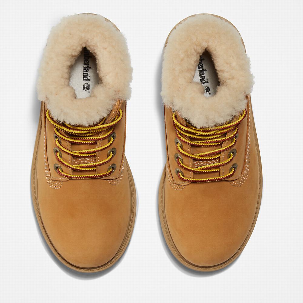 Timberland Premium 6 Inch Winter Bot Çocuk Sarı | TR-9302U