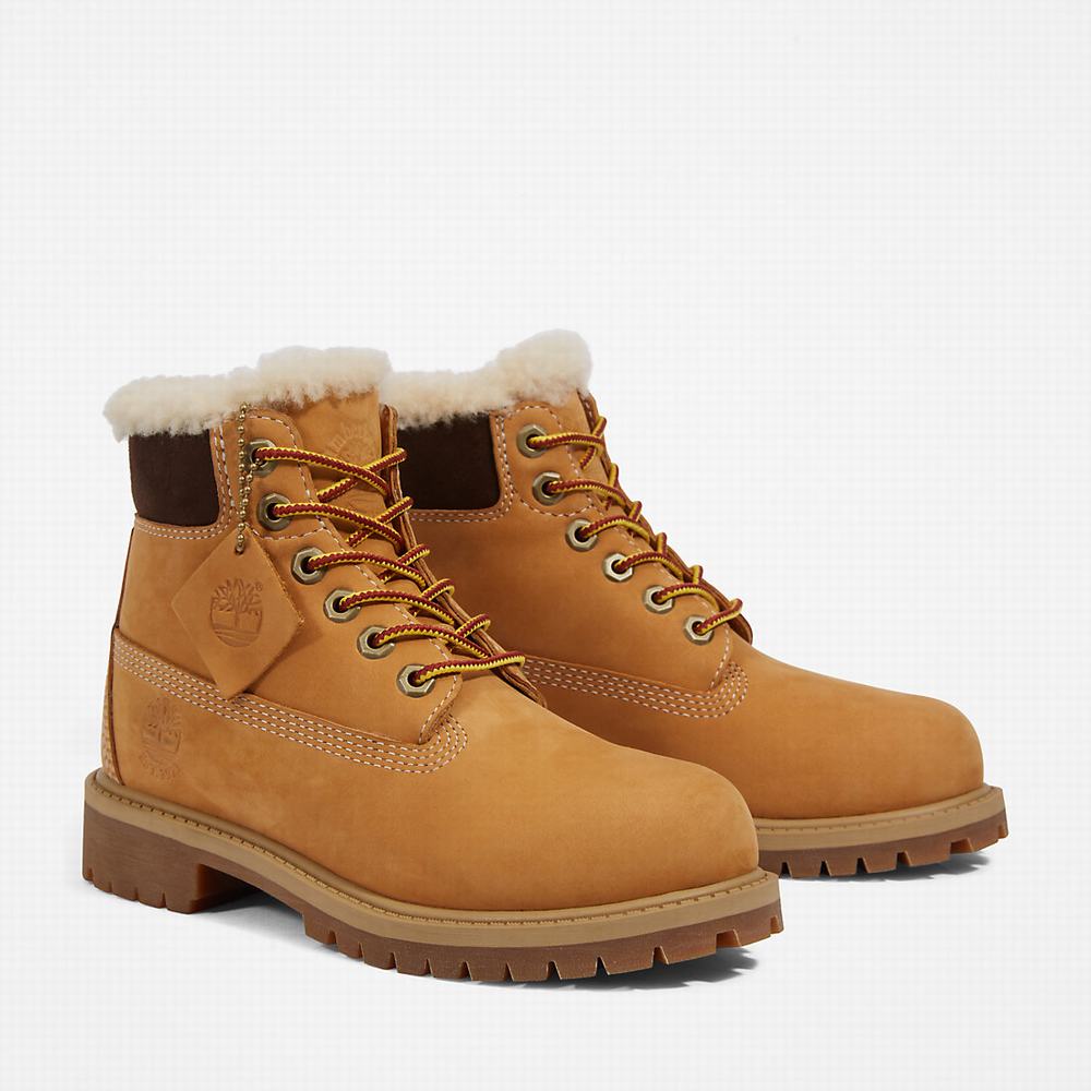 Timberland Premium 6 Inch Winter Bot Çocuk Sarı | TR-9302U