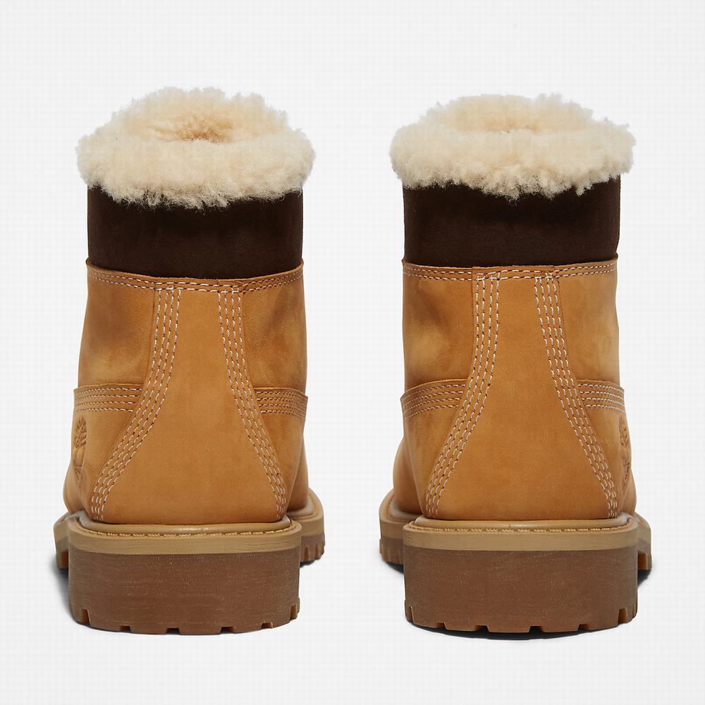 Timberland Premium 6 Inch Winter Bot Çocuk Sarı | TR-9302U