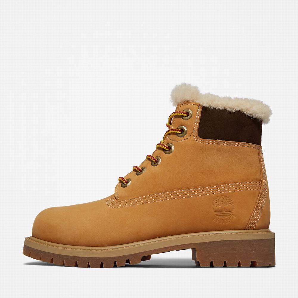 Timberland Premium 6 Inch Winter Bot Çocuk Sarı | TR-9302U