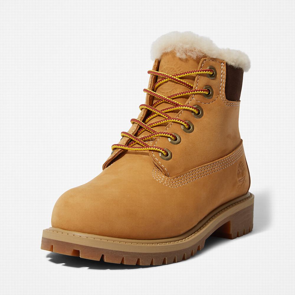 Timberland Premium 6 Inch Winter Bot Çocuk Sarı | TR-9302U