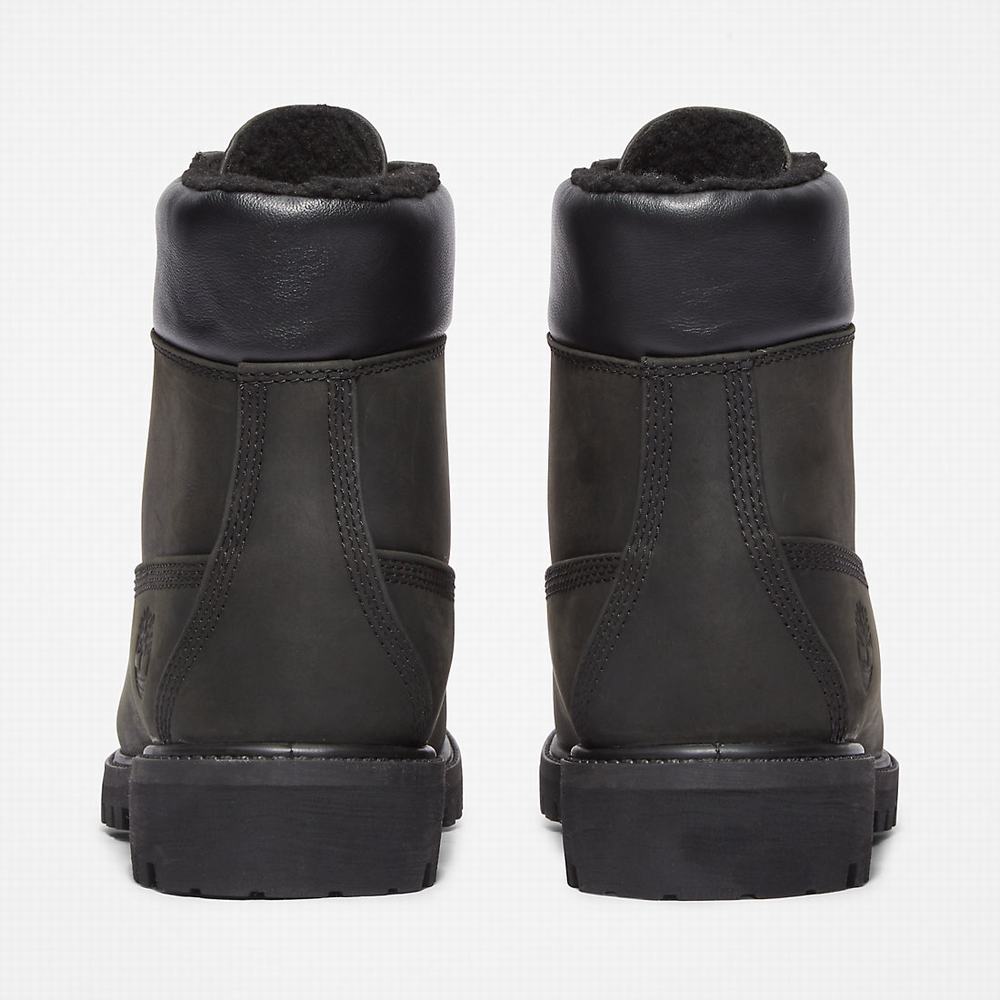 Timberland Premium Warm-lined 6 Inch Kışlık Bot Erkek Siyah | TR-1098Z