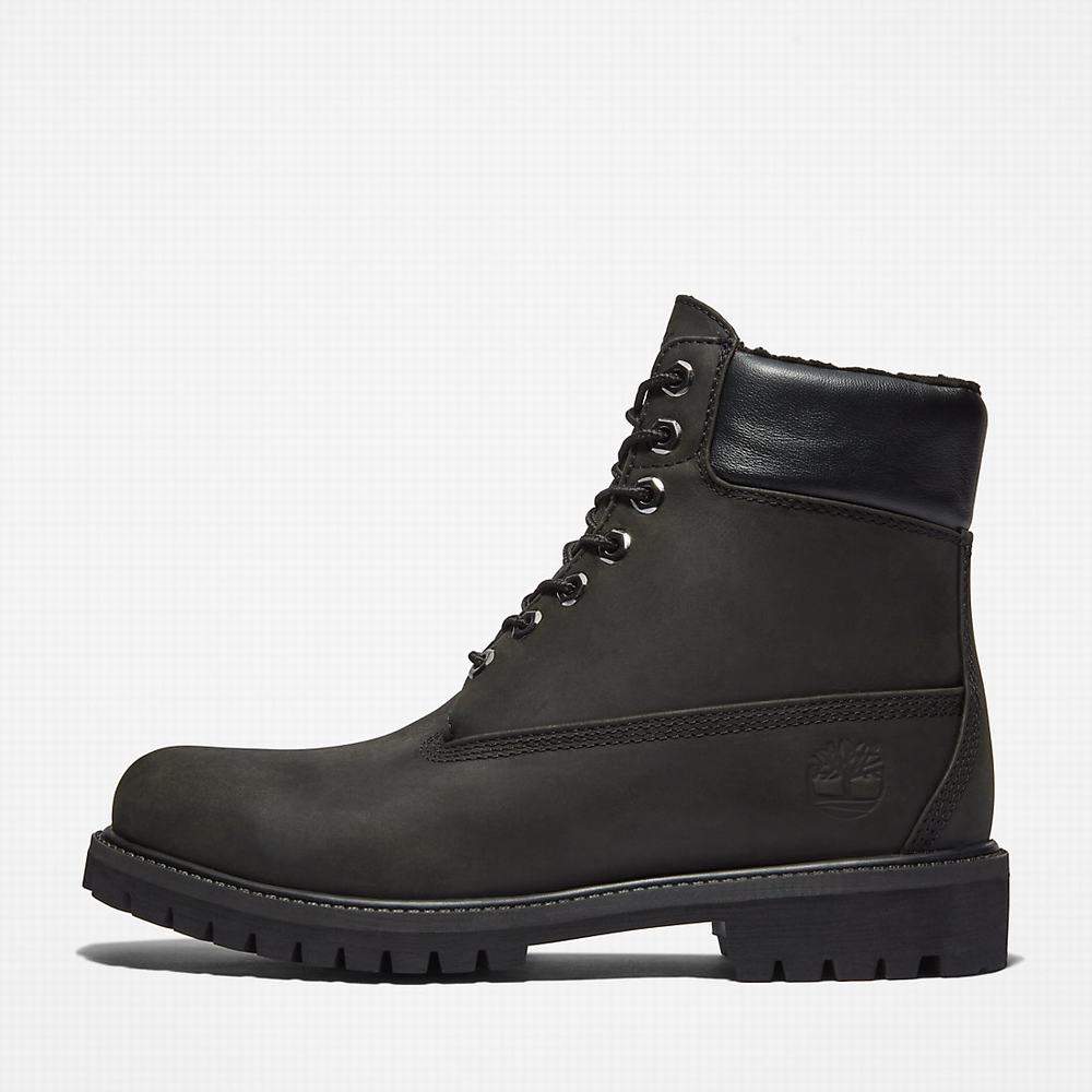 Timberland Premium Warm-lined 6 Inch Kışlık Bot Erkek Siyah | TR-1098Z