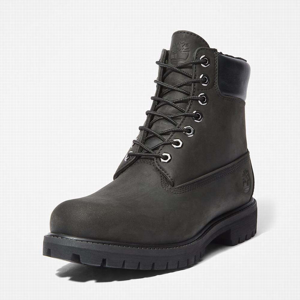 Timberland Premium Warm-lined 6 Inch Kışlık Bot Erkek Siyah | TR-1098Z