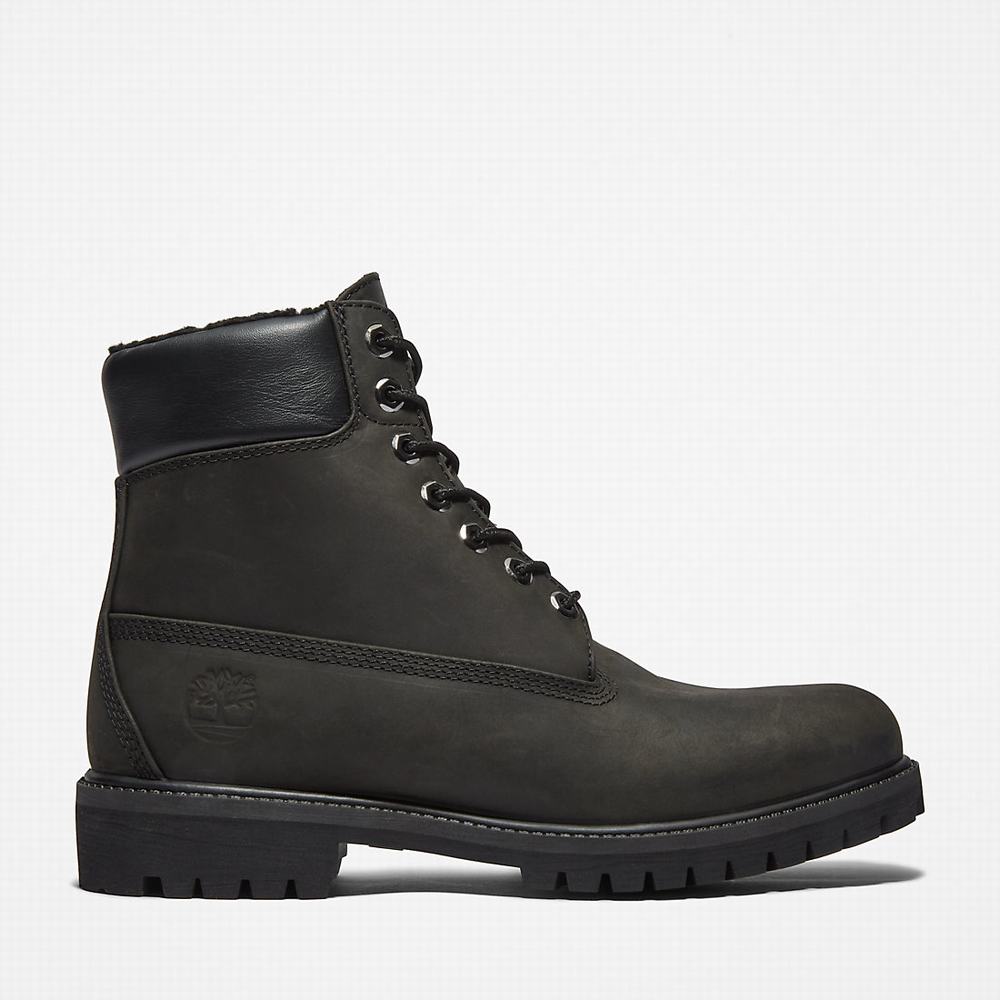 Timberland Premium Warm-lined 6 Inch Kışlık Bot Erkek Siyah | TR-1098Z