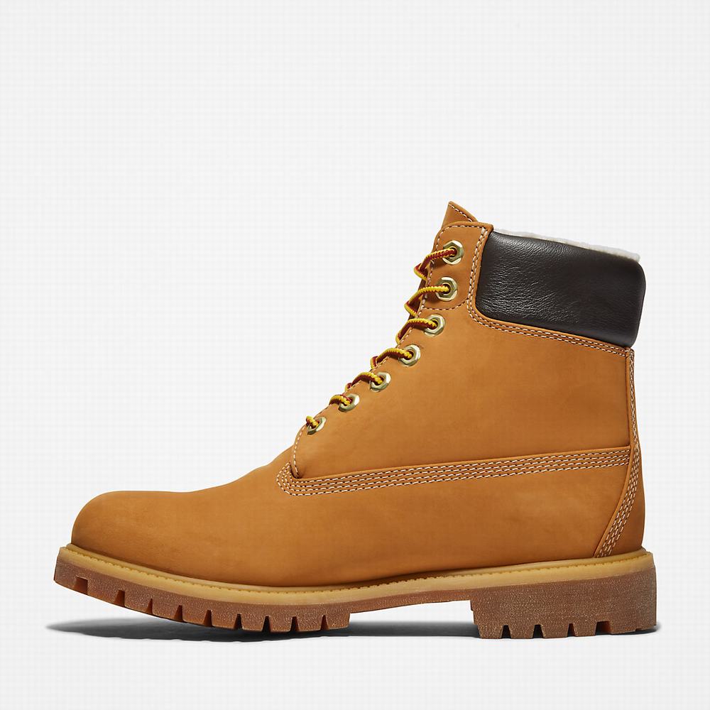 Timberland Premium Warm-lined 6 Inch Kışlık Bot Erkek Sarı | TR-9461X