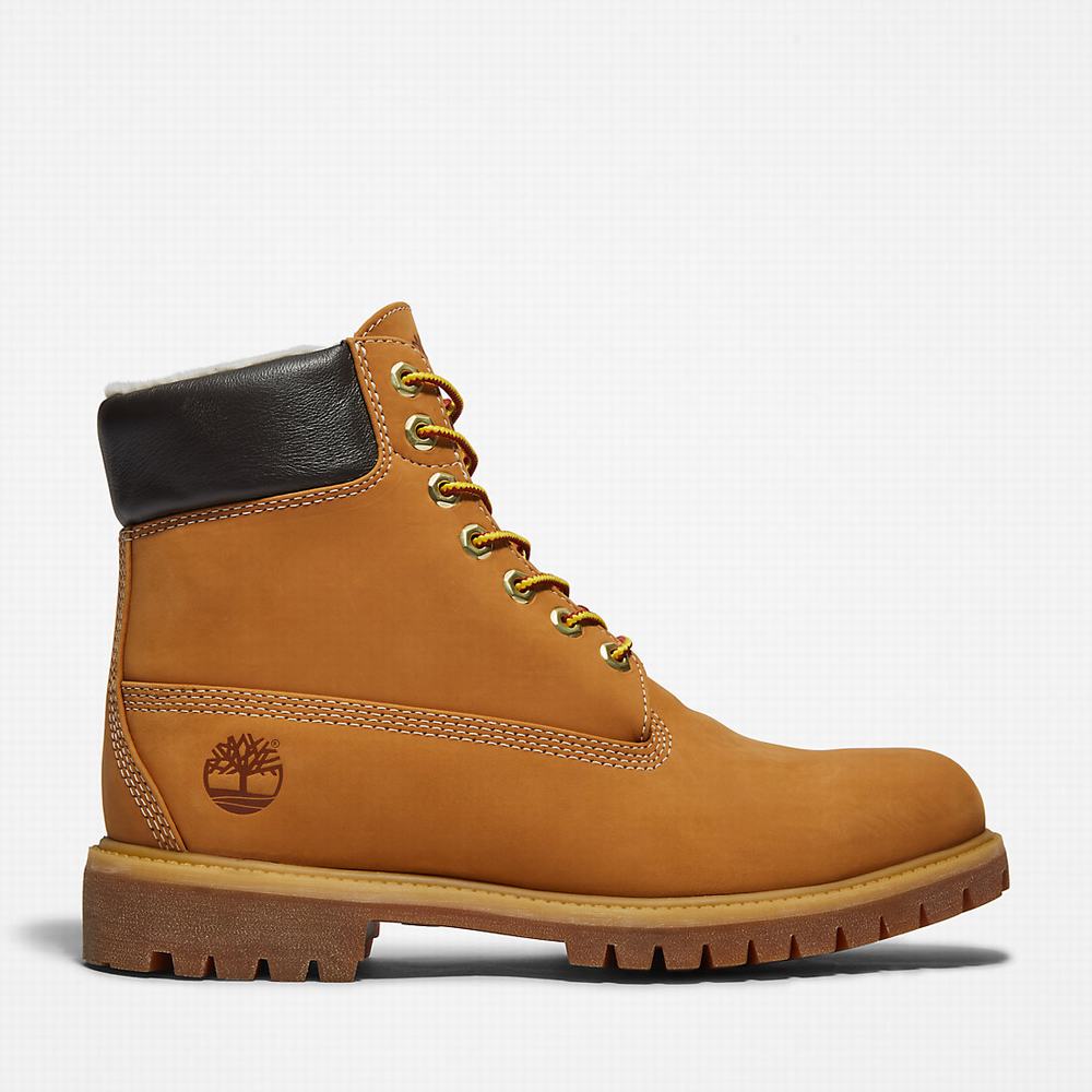 Timberland Premium Warm-lined 6 Inch Kışlık Bot Erkek Sarı | TR-9461X