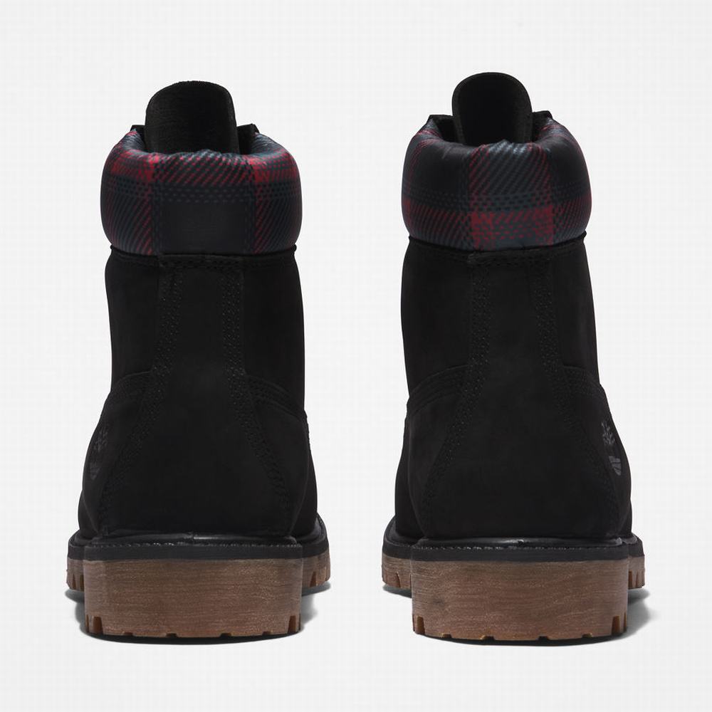 Timberland Premium® 6 Inch Bot Erkek Siyah Pembe | TR-9637S