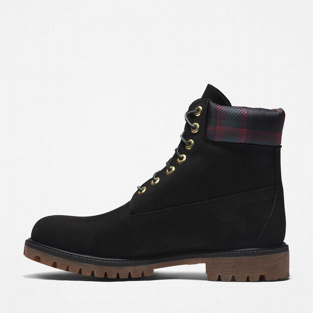 Timberland Premium® 6 Inch Bot Erkek Siyah Pembe | TR-9637S