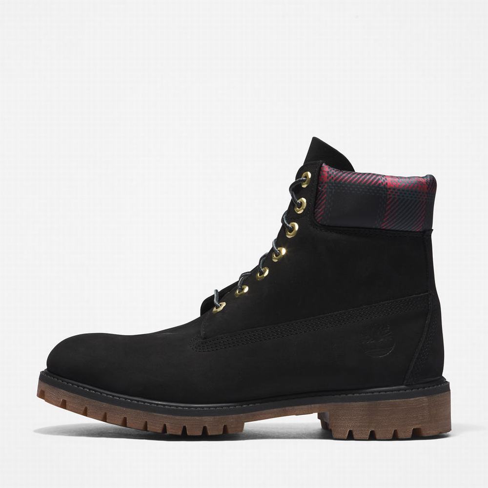 Timberland Premium® 6 Inch Bot Erkek Siyah Pembe | TR-9637S