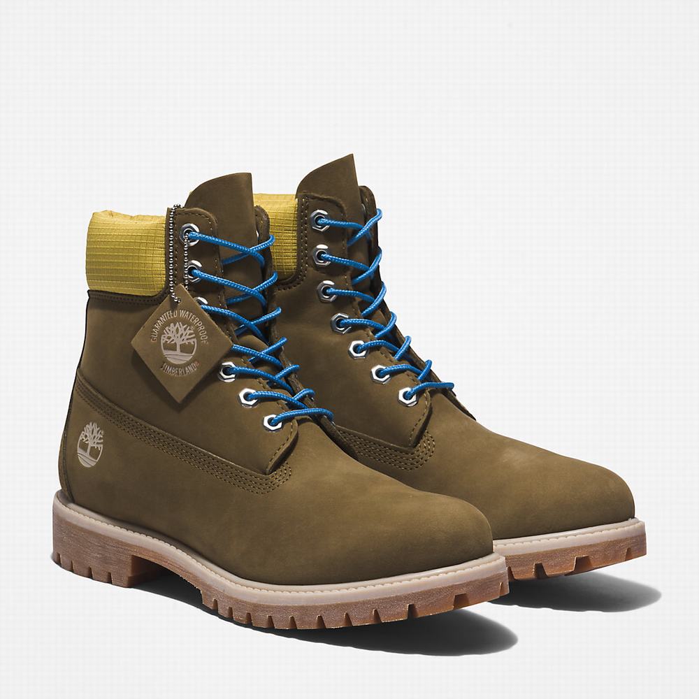 Timberland Premium® 6 Inch Bot Erkek Yeşil | TR-6502K