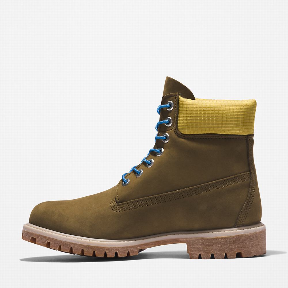 Timberland Premium® 6 Inch Bot Erkek Yeşil | TR-6502K