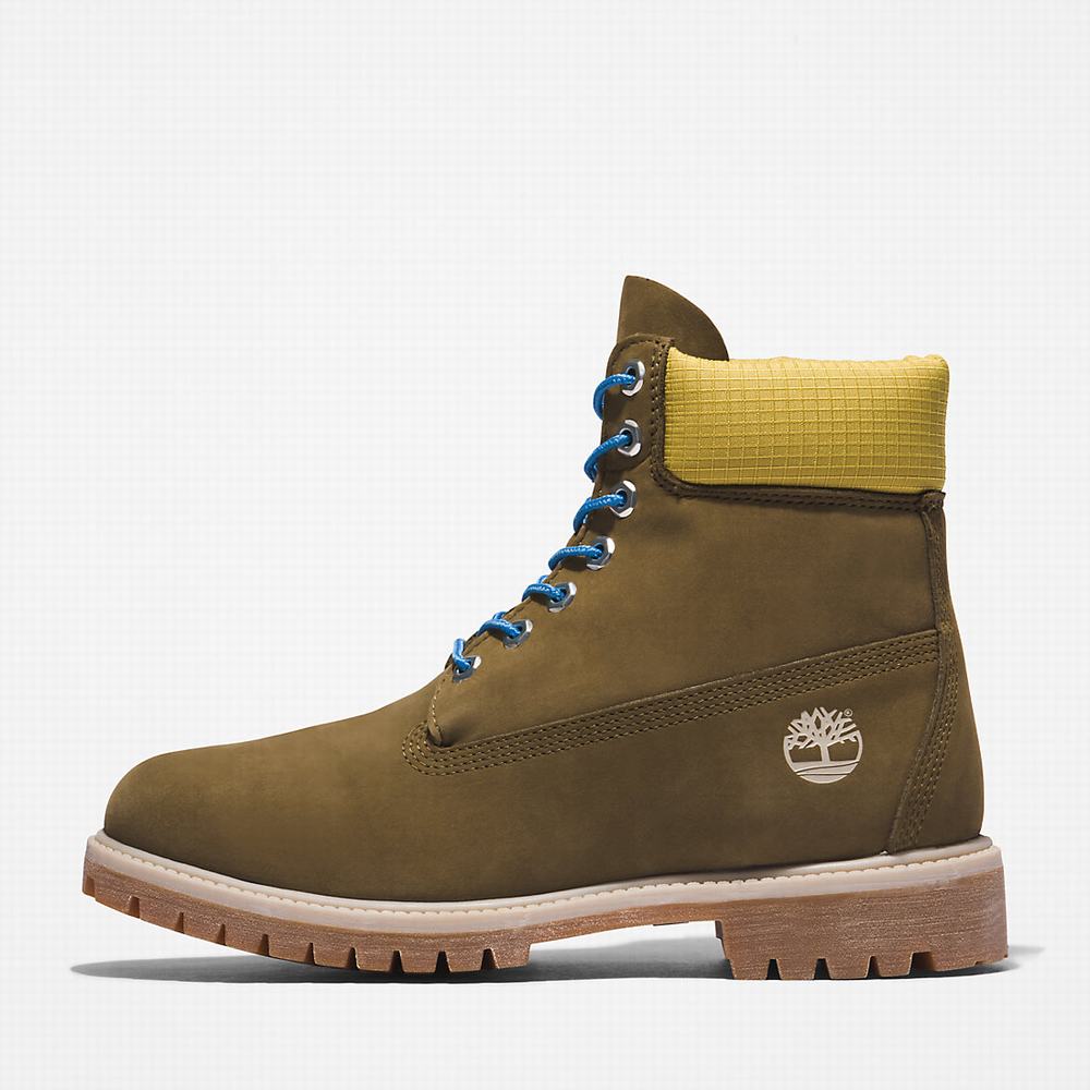 Timberland Premium® 6 Inch Bot Erkek Yeşil | TR-6502K