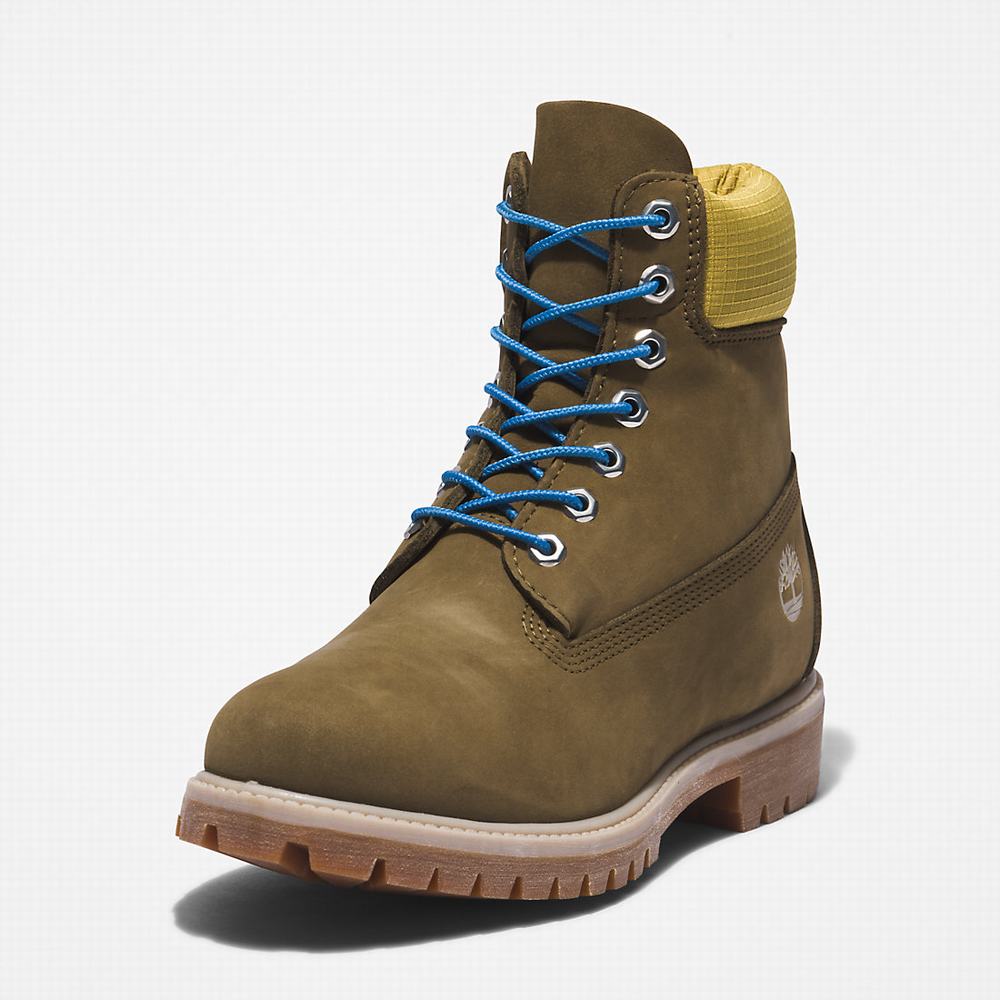 Timberland Premium® 6 Inch Bot Erkek Yeşil | TR-6502K