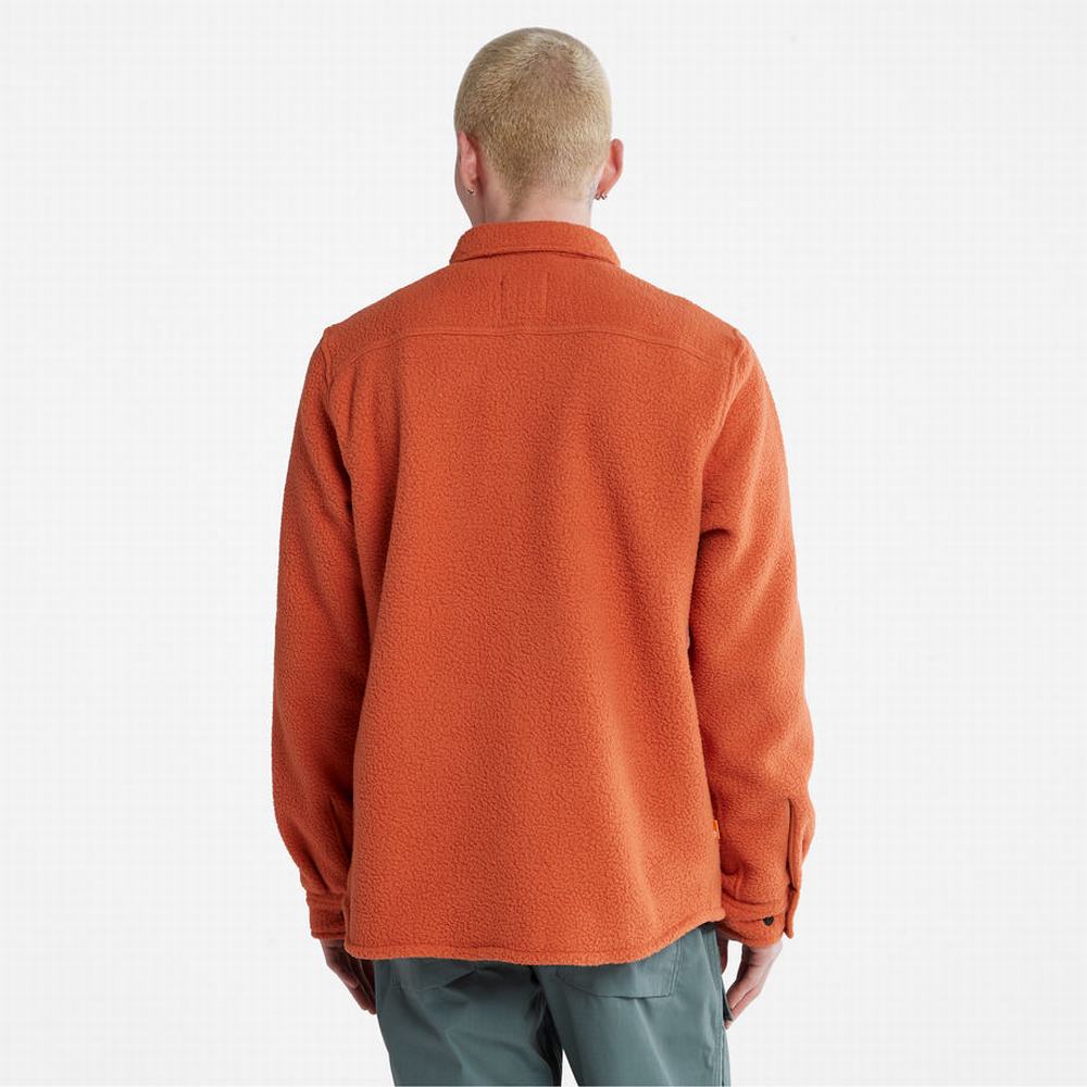 Timberland Progressive Utility Fleece-collar Overshirt Ceket Erkek Turuncu | TR-1076G