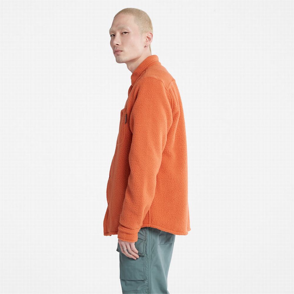 Timberland Progressive Utility Fleece-collar Overshirt Ceket Erkek Turuncu | TR-1076G