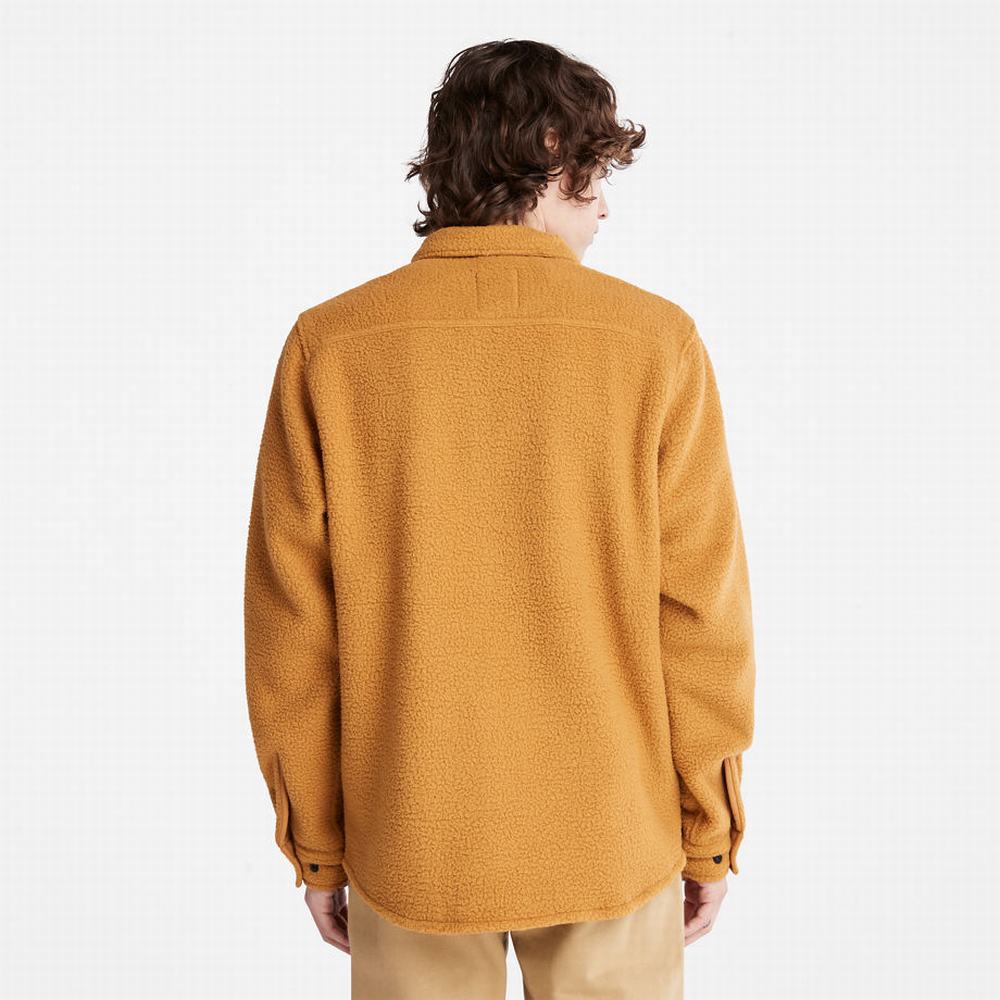 Timberland Progressive Utility Fleece-collar Overshirt Ceket Erkek Açık Kahverengi | TR-5029F