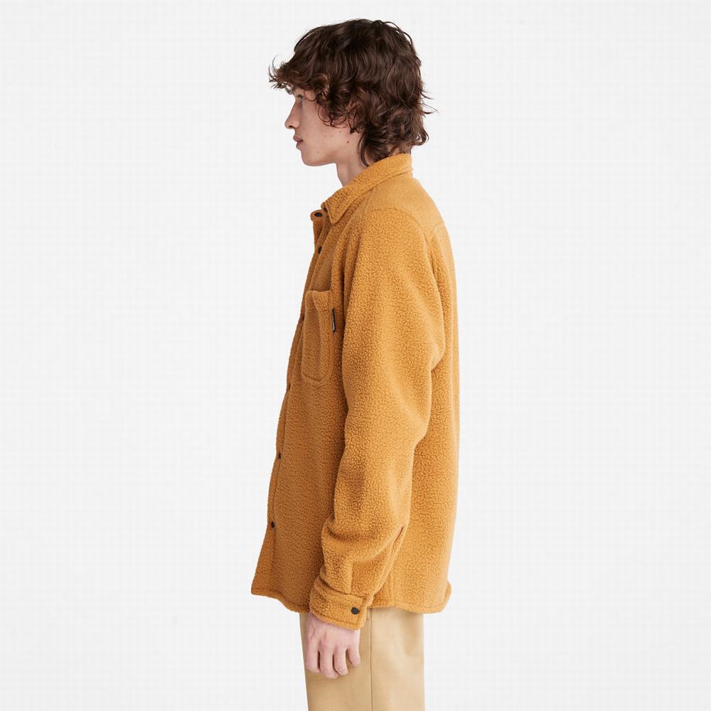 Timberland Progressive Utility Fleece-collar Overshirt Ceket Erkek Açık Kahverengi | TR-5029F