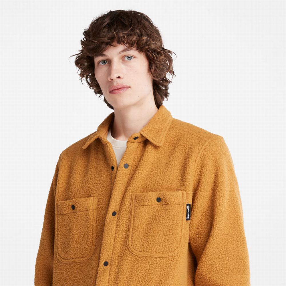 Timberland Progressive Utility Fleece-collar Overshirt Ceket Erkek Açık Kahverengi | TR-5029F
