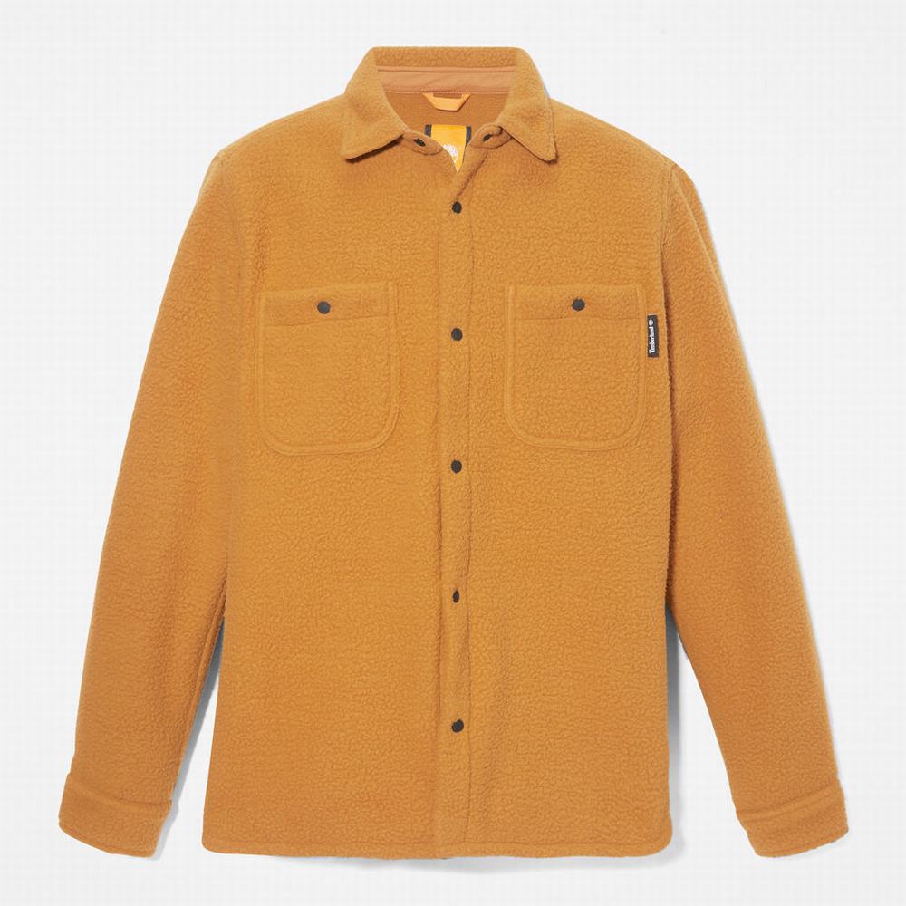 Timberland Progressive Utility Fleece-collar Overshirt Ceket Erkek Açık Kahverengi | TR-5029F