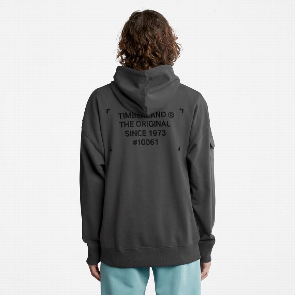 Timberland Progressive Utility Mixed-Media Kapüşonlu Sweatshirt Erkek Obsidian | TR-6381W