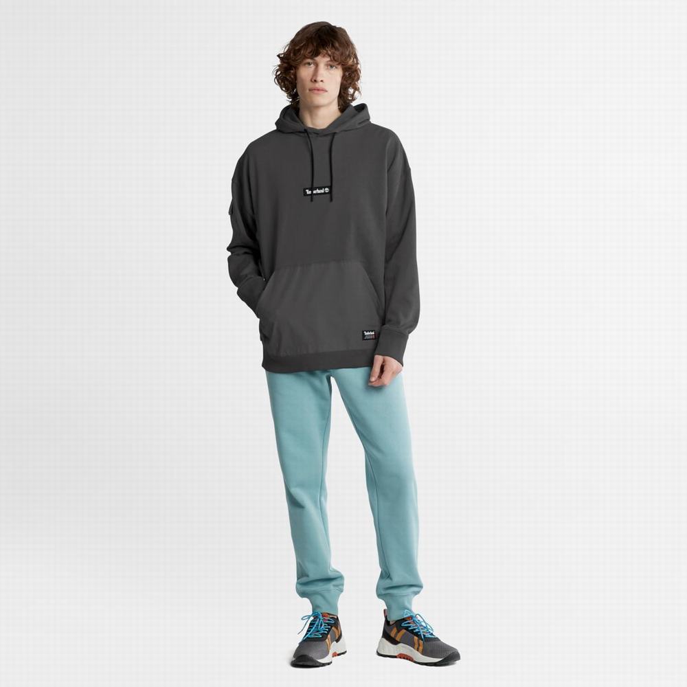 Timberland Progressive Utility Mixed-Media Kapüşonlu Sweatshirt Erkek Obsidian | TR-6381W