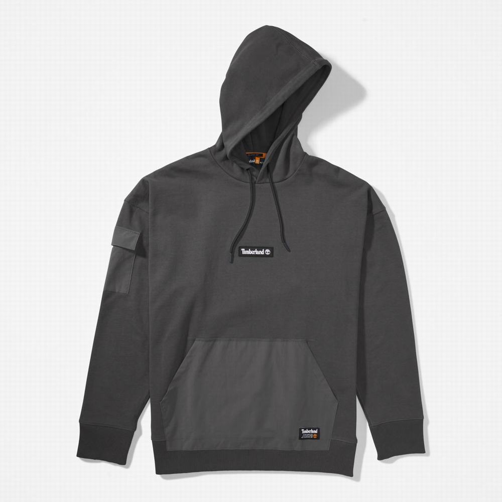 Timberland Progressive Utility Mixed-Media Kapüşonlu Sweatshirt Erkek Obsidian | TR-6381W