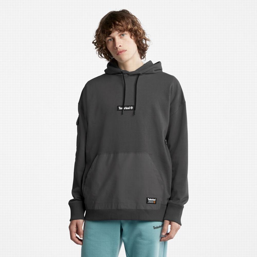 Timberland Progressive Utility Mixed-Media Kapüşonlu Sweatshirt Erkek Obsidian | TR-6381W