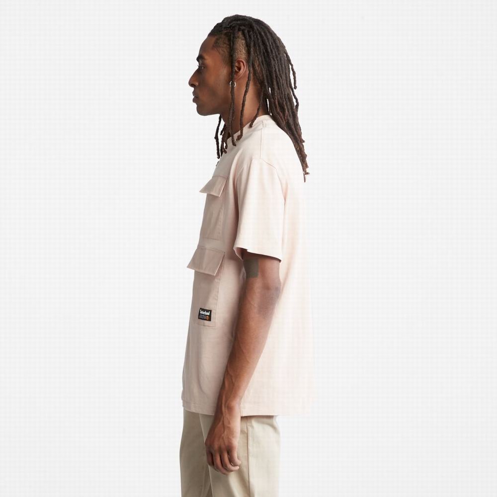 Timberland Progressive Utility Multi-Pocket Heavyweight Tişört Erkek Pembe | TR-3058K