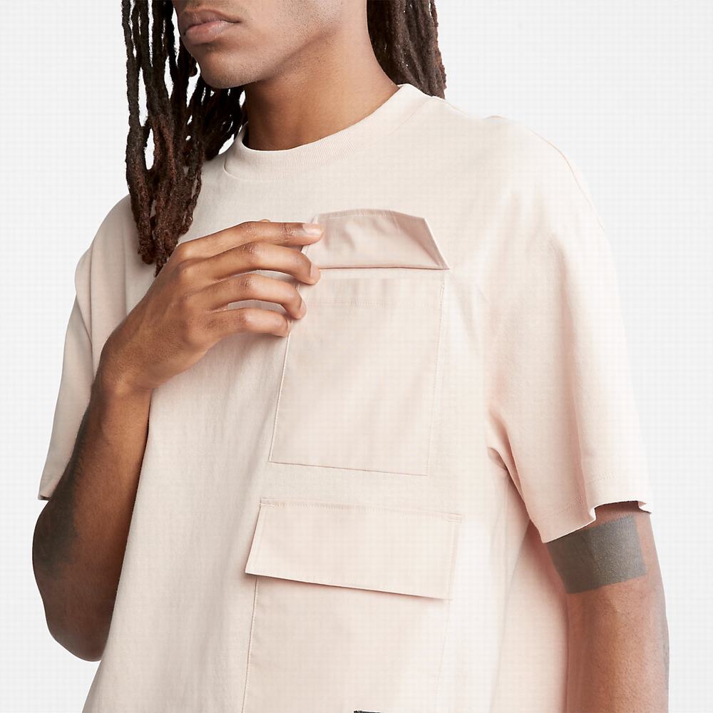 Timberland Progressive Utility Multi-pocket Tişört Erkek Pembe | TR-0546E
