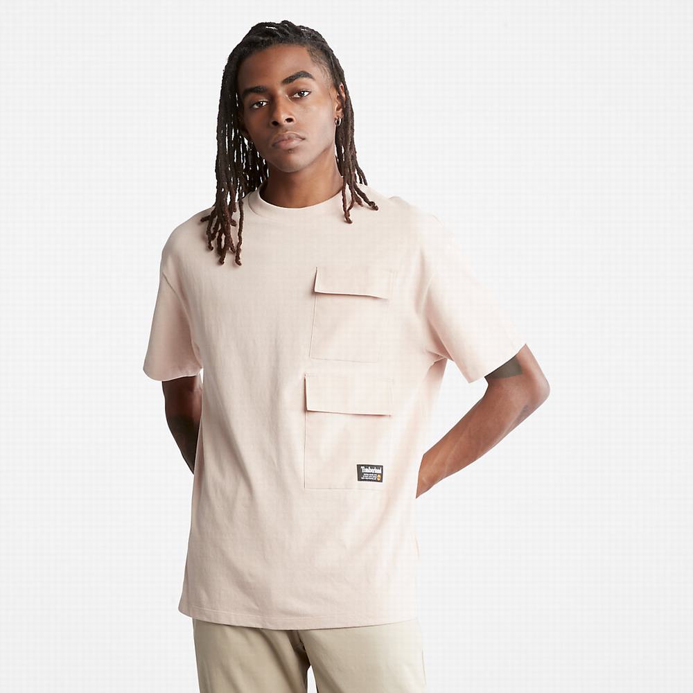 Timberland Progressive Utility Multi-pocket Tişört Erkek Pembe | TR-0546E