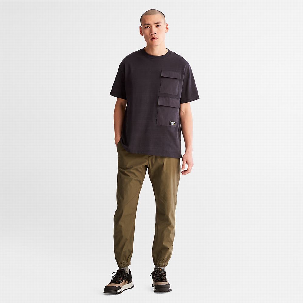Timberland Progressive Utility Multi-pocket Tişört Erkek Siyah | TR-3476R