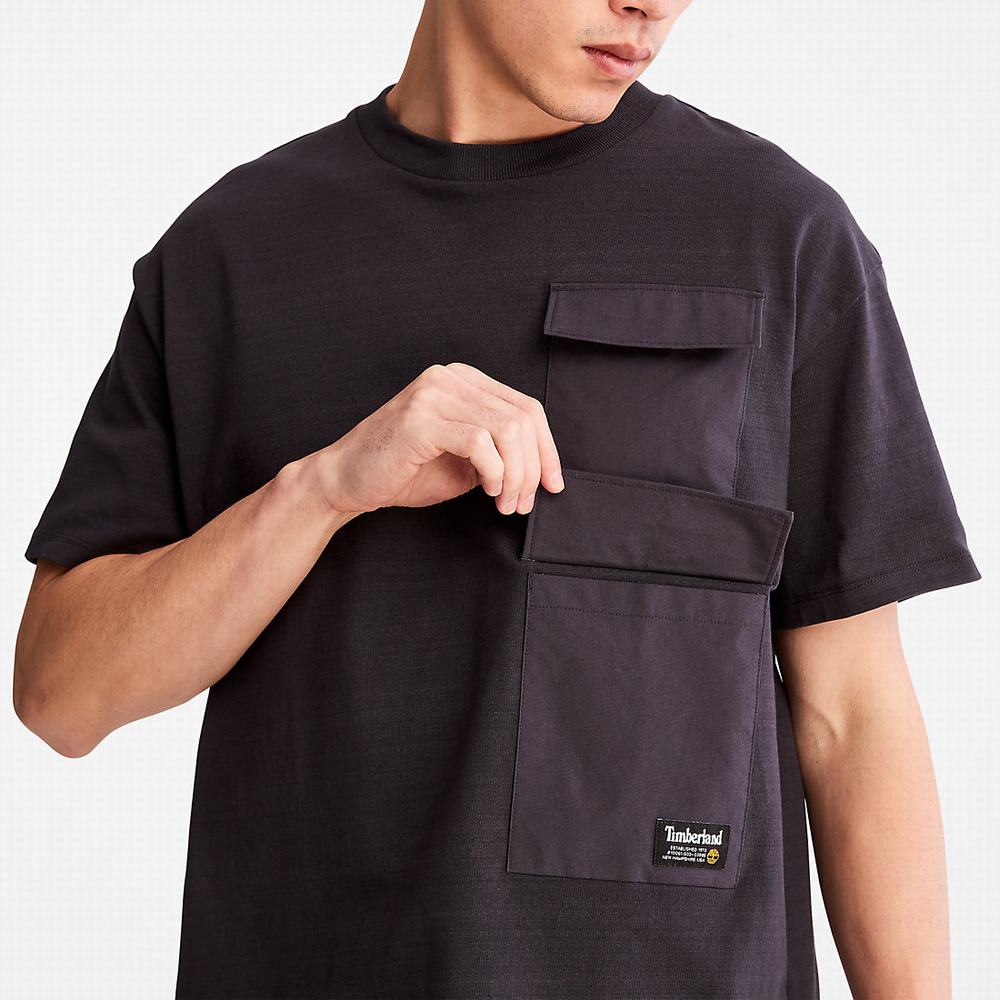 Timberland Progressive Utility Multi-pocket Tişört Erkek Siyah | TR-3476R