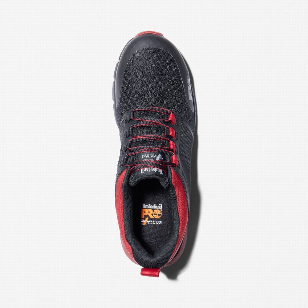 Timberland Radius Composite Burunlu İş Sneaker İş Ayakkabısı Erkek Siyah Kırmızı | TR-0365B
