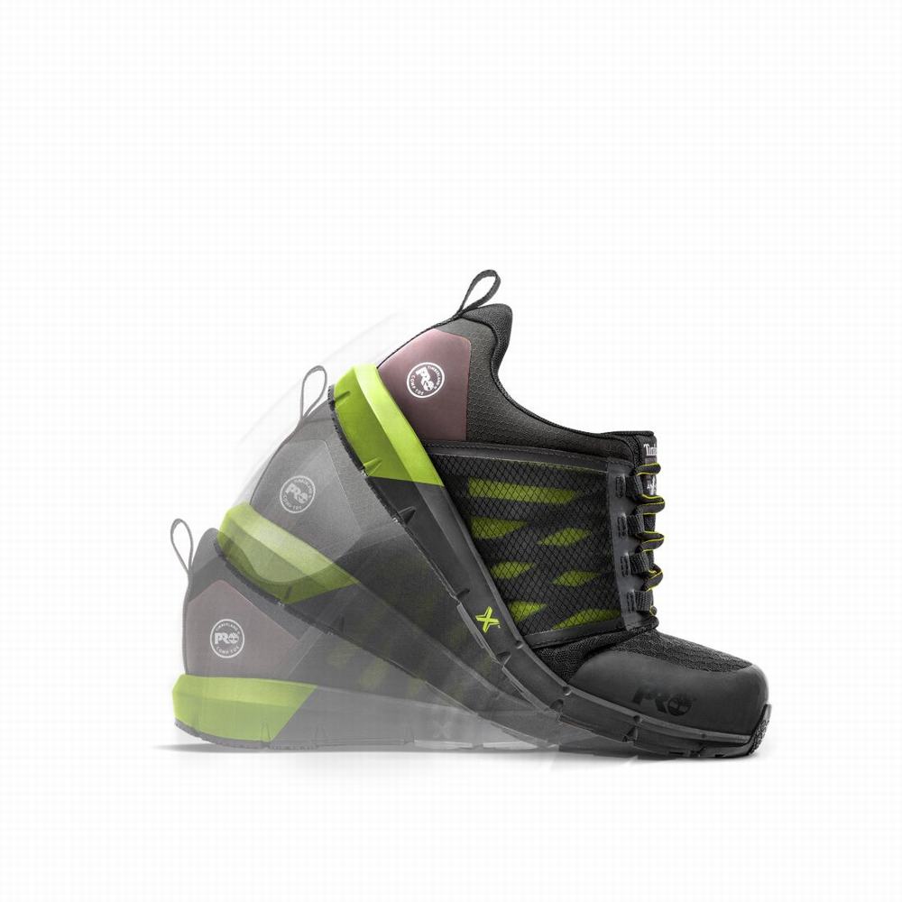 Timberland Radius Composite Burunlu İş Sneaker İş Ayakkabısı Erkek Siyah Kırmızı | TR-0365B
